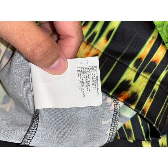 JustCavalli Silk Tropical Print Midi Dress Size 46 /10 - Picture 9 of 10